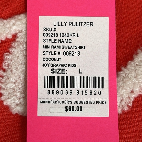 NWT Lilly Pulitzer MINI RAMI SWEATSHIRT Sz L (8-10) JOY - Picture 8 of 12